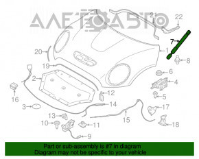 Амортизатор капота лівий Mini Cooper F56 3d 14-