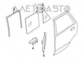 Уплотнитель стекла задний правый внутренний BMW X5 E70 07-13