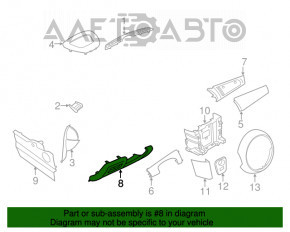 Накладка коліна водія Mini Cooper F56 3d 14- черн