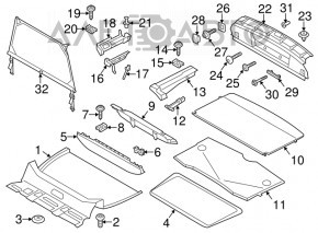 Пол багажника Mini Cooper Countryman R60 10-16