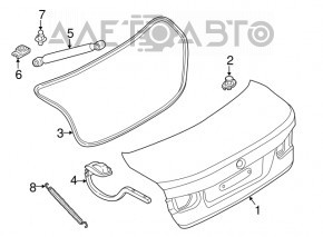 Ущільнювач кришки багажника BMW 3 F30 4d 12-19