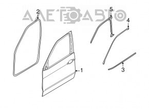 Уплотнитель двери передней левой BMW X5 E70 07-13