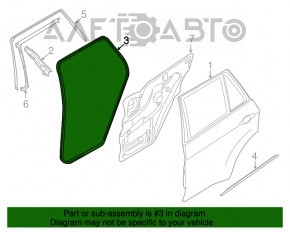 Ущільнювач двері зад лев BMW X5 E70 07-13