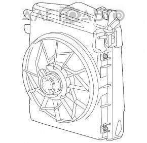 Крыльчатка вентилятора охлаждения левая Jeep Compass 11-16 2.0 2.4
