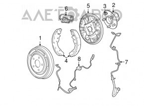 Датчик ABS задний левый Jeep Compass 11-16