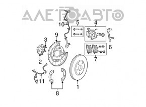 Маточина зад лев Jeep Compass 11-16 FWD