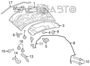 Изоляция капота Chrysler 200 11-14