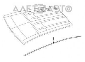 Накладка даху ліва Dodge Journey 11-