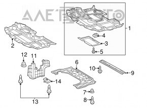 Защита двигателя передняя Lexus IS250 IS300 IS350 06-13