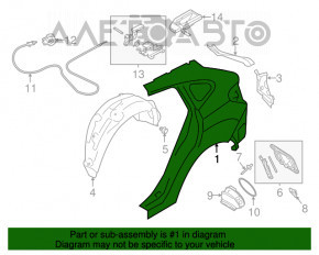 Чверть крило задні праві Subaru XV Crosstrek 13-17