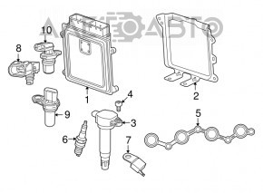 Блок ECU комп'ютер двигуна Jeep Compass 11-16 2.0