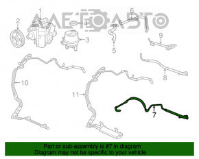 Шланг высокого давления ГУР Dodge Journey 11- 2.4 короткий