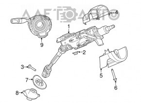 Рулевая колонка Jeep Cherokee KL 14-18 с карданчиком