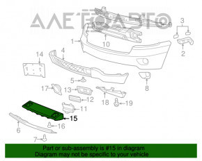 Дефлектор радиатора нижний Jeep Grand Cherokee WK2 11-13 3.6