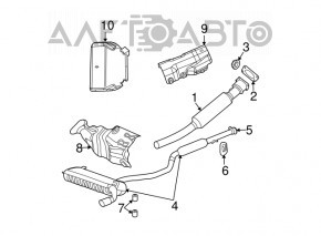 Випускна траса Chrysler 200 4d 11-14 2.4 6-speed, без pzev