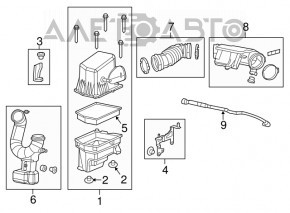 Повітропровід на колектор Jeep Cherokee KL 14-18 3.2