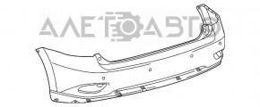Бампер задній голий Lexus RX350 RX450h 10-15 графіт зам'ятий, надриви, зламані кріплення