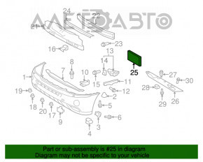 Площадка переднего номера Lexus RX300 RX330 RX350 04-09