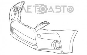 Бампер передній голий Lexus CT200h 11-13 дорест, срібло, подряпини, надірваний, прим'ятий