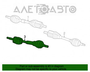 Привод полуось передняя левая Jeep Cherokee KL 14-18 3.2 Off road