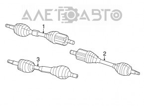 Привод полуось передняя левая Jeep Cherokee KL 14-18 2.4