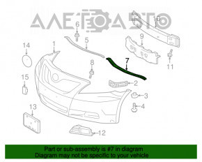 Кронштейн переднього бампера верхній Toyota Camry v40 07-09