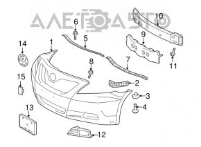 Кронштейн переднього бампера верхній Toyota Camry v40 07-09