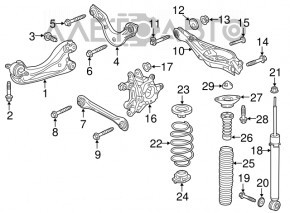 Амортизатор задний левый Honda Civic X FC 16-21 1.5T