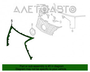 Обрамлення решітки радіатора grill Lexus IS 14-16 дорест