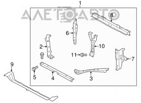 Планка замка капота Subaru XV Crosstrek 13-17