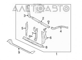 ТБ панель радіатора Subaru Forester 14-18 SJ з віями