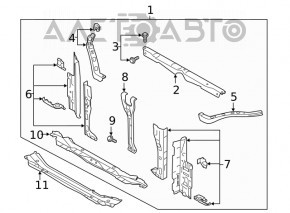 Телевизор панель радиатора Subaru Forester 19- SK новый OEM оригинал