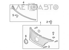 Решетка радиатора grill Lexus RX450h 10-12 дорест