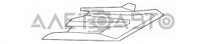Молдинг решітки радиатора grill прав Toyota Camry v70 18-20