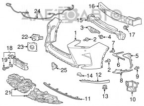 Обрамление птф левое Lexus RX350 RX450h 16-19 F-sport новый OEM оригинал