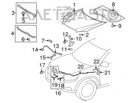 Ізоляція капота Toyota Highlander 08-10