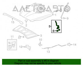 Петля капота права Toyota Rav4 06-12