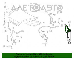 Петля капота правая Lexus RX300 98-03