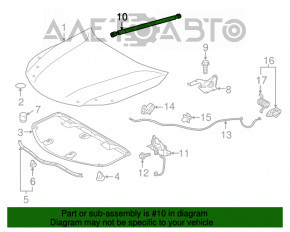 Амортизатор капота правый Toyota Camry v50 12-14 usa