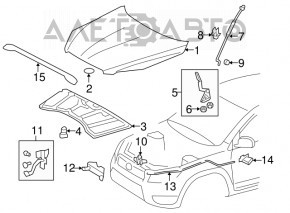 Замок капота Toyota Rav4 06-12