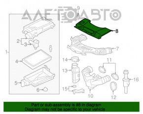 Накладка подкапотная передняя воздухозаборник Lexus LS460 07-12 трещина