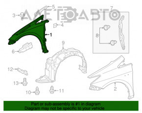 Крило переднє праве Toyota Prius V 12-