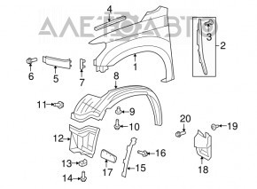 Крило переднє праве Toyota Sequoia 08-16