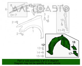 Підкрилок передній правий Toyota Camry v70 18-SE/XSE TW