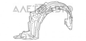 Подкрылок передний правый Lexus CT200h 11-17 слом креп