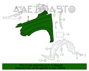 Крило переднє праве Lexus RX350 RX450h 10-15