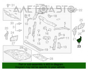 Кронштейн крила передній лев Toyota Prius V 12-17