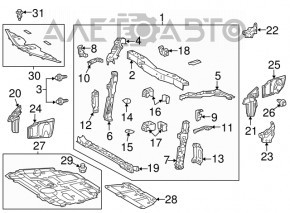 Кронштейн крила передній лев Toyota Prius V 12-17