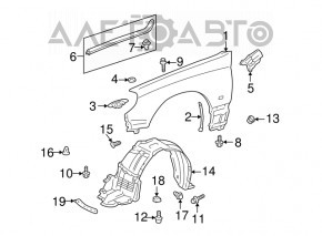 Підкрилок передній правий Lexus IS200 IS300 99-05