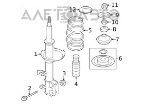 Опора амортизатора передняя левая Nissan Versa Note 13-19